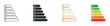 © Icon Atelier - Energy rating label icon set. efficiency classification scale from A to F. power consumption concept. vector illustration.