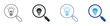 © Icon Atelier - Idea Finding  icon set. magnifying glass with light bulb. innovation and research concept. vector illustration.