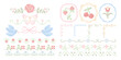© Foxy Fox - Vintage cross stitch. Handcrafted embroidery. Folk floral stitched elements, border, frame, bow, bird, flowers, curly ornate. Trendy cottagecore decor. Vector set