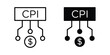 © ramsey - Consumer prices index icon logo line black symbols collections.