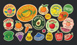 © AbuHuraira - Vintage Farmer's Market Fruit and Vegetable Sticker Set