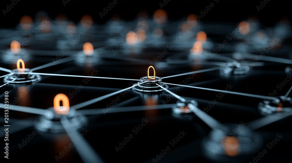 Global network on Earth concept Abstract business connection of lines ...