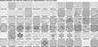 © Cubarsi - Collection of Monochrome Vector Patterns Featuring Geometric and Abstract Designs