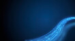 © Michelle - Dynamic dark blue background with abstract glowing fiber optic cables symbolizing fast digital data transmission.