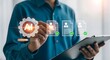 © wakhid saiful anam - Aipowered recruitment and human resources management concept a professional using digital technology to screen and evaluate job candidate resumes with automated artificial intelligence software