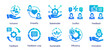 © Arjuna - Project workflow icon set featuring management,resource allocation,workflow,and agile concepts for efficient project execution and task management