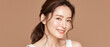 © SHIHO - 日本人, 女性, 50代, 40代, ミドル, シニア, 美容, スキンケア, エイジングケア, 健康, ライフスタイル, 美人, ナチュラル, 清潔感, 透明感, 白背景, コピースペース, 広告素材, 信頼感, 微笑み, ウェルビーイング, 上半身, 視線, ポニーテール, 化粧品, エステ, 自己肯定感, オーセンティック, ポジティブエイジング, 日本, ウェルエイジング, サプリメント,