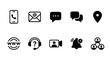 © RUMA - Modern contact and communication icon set 2025 flat vector illustration isolated on white background