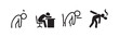 © liubomir118809 - Exhausted stick figure icon set, vector illustration