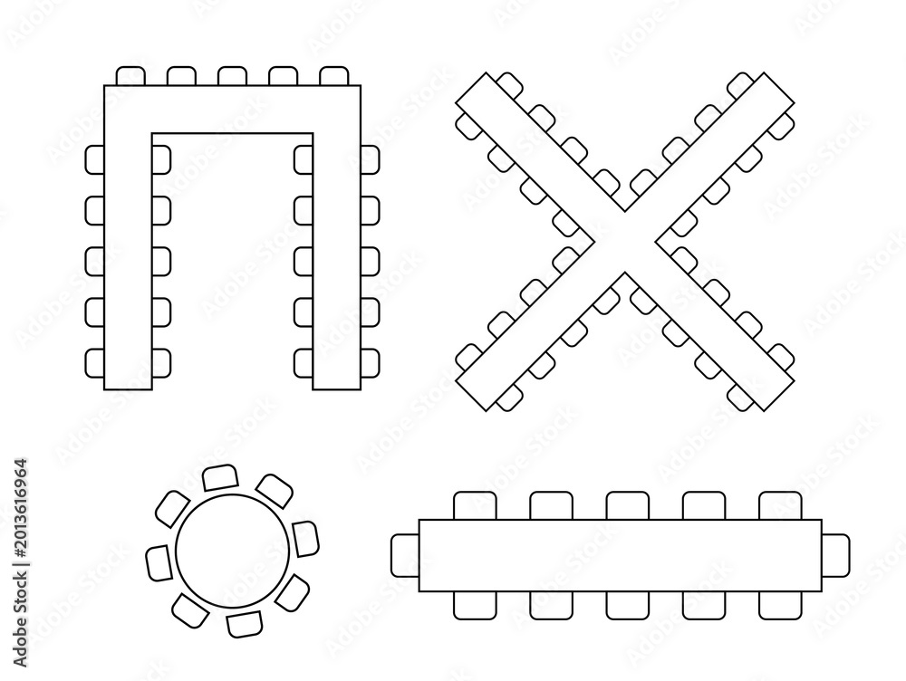 Table Layout For Party Seating plan of table arrangements for events. Floor layout with chairs ...
