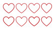 © mrpixel - minimalist red heart outline icon, love romance symbol vector, simple valentine heart illustration, romantic affection graphic design, elegant outline heart artwork, modern love icon vector, clean rom