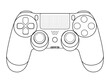 © cmmedia99 - Hand drawn vector outline gamepad. Wireless controllers isolated on white background. Computer gaming.Vector gaming joy stick, game controller line art illustration