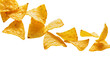 © Aoife - Isolated crispy golden seasoned tortilla chips flying through the air, delicious savory snack