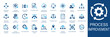 © Iconify - Process improvement and workflow solid icon set. Featuring process optimization, continuous improvement, agile workflow, and cost reduction. Vector icons for business operations and presentations.