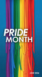 © PhotoArtHub - Rainbow colored ribbons cascade against a blue backdrop, with text 'PRIDE MONTH' and 'JUNE 2026' showcasing a celebration of identity and inclusivity, representing LGBTQ+ pride.