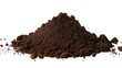 © Francisco - Isolated mound of dark brown granular organic topsoil or garden earth for cultivation.