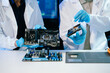 © Nuttapong punna - Showcasing expert computer hardware assembly and hard drive installation with precision and advanced technology for IT and electronics enthusiasts.