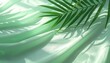 © 恵美 國重 - 薄いグリーンの布の上にヤシの葉影が重なり、左上から柔らかな光のグラデーションが広がる静物イメージ。布の質感と影のコントラストが映え、南国リゾートのような爽やかな空間を演出。余白を活かしたシンプルな構図で、広告、SNS、ポスター、ライフスタイル素材に最適。夏、ウェルネス、美容、旅行、ホテルテーマのビジュアル制作に使いやすいデザイン