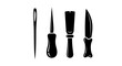 © oric - Four kitchen utensils on white background.
