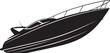 © md - Sleek yacht, boat silhouette, black vector, nautical icon, luxury watercraft