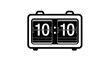 © nopal - Retro flip clock showing 10:10 time, vintage alarm clock icon, isolated on white background
