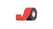 © Tahmina - Red adhesive tape roll for packaging and industrial use shown in a 3D isometric flat illustration style against a white background.