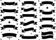 © Papri_stock - Collection of black ribbon banners and decorative white background