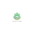 © Noor - Harvest and Home Agriculture Logo. Green Farm and Organic Nature Design.