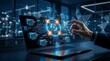 © Mehdi - Businesswoman Using Ai artificial intelligence on laptop to document management concept, online documentation database and digital file storage system or software, records keeping, database technology