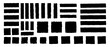 © IconBundle - Abstract geometric pattern of black rectangles and squares with abstract geometric rectangles background minimalist contrast composition creative