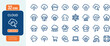 © Champa - Cloud computing line icon set editable silhouette cloud storage icons, Cloud icons