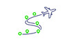 © Keset - Airplane Journey Route with Location Pins, Travel Concept