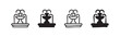 © liubomir118809 - Park Water Fountain Decoration Icon Set in Different Styles
