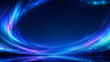 © Sazankano - Futuristic Blue Aurora Sky Background with Sparkling Stars,幻想的な星空とオーロラ風ライトが広がる未来的ブルー背景素材
