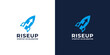 © kieto - rocket up Logo Design Vector illustration