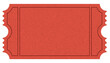 © Mdibrahim - Blank vintage red paper ticket with textured and flat isolated on transparent background. Retro cinema movie carnival entry stub, event invitations, lottery raffle contests, and entertainment.