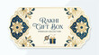 © SkyPix - Elegant Rakhi Gift Box label with traditional Indian patterns and festive elements for Raksha Bandhan celebration premium collection design