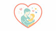 © Zeroo - Flat Vector Illustration of Parent and Child Heart Connection