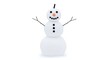 © bagus_ - Small snowman with carrot nose smiling.
