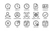 © Cali6ro - Employee time and attendance icons for check in and scheduling