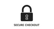 © Masud Hasan - Padlock icon represents a secure checkout process for online retail transactions and digital payments.