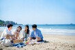 © zero visual studio - Fresh Summer Beach Picnic Gathering with Friends