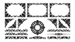 © graphophonic - Black ornate floral border and frame elements isolated on white background