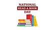 © Pro Team - National read a book day illustration with a stack of colorful books
