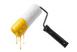 © Photo Find - Paint roller with dripping yellow paint isolated on transparent background