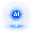 © EAI - Artificial Intelligence Core in Glowing Digital Mesh Network