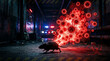 © Anas_Graphics2 - High-impact hantavirus outbreak design with dramatic virus particles and cinematic emergency atmosphere. Perfect for news thumbnails, healthcare alerts, and epidemic warning graphics.