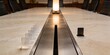 © Giggles - Residual risk control markers on executive meeting table with metal rail warm lamp glow and wide copy space for business governance background