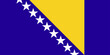 © Marina - Flat vector illustration of the national flag of Bosnia and Herzegovina isolated on a white background for country symbol design.