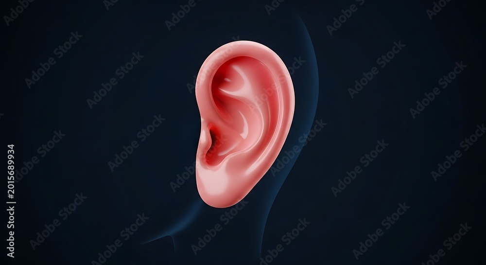 Human Ear Anatomy Close Up. Stock Illustration | Adobe Stock